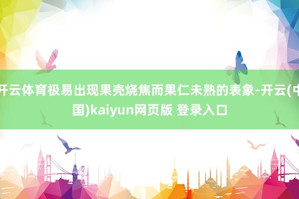 开云体育极易出现果壳烧焦而果仁未熟的表象-开云(中国)kaiyun网页版 登录入口