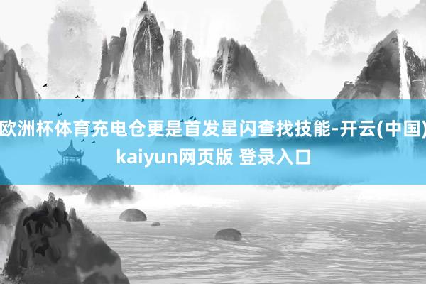 欧洲杯体育充电仓更是首发星闪查找技能-开云(中国)kaiyun网页版 登录入口