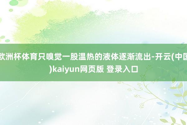 欧洲杯体育只嗅觉一股温热的液体逐渐流出-开云(中国)kaiyun网页版 登录入口