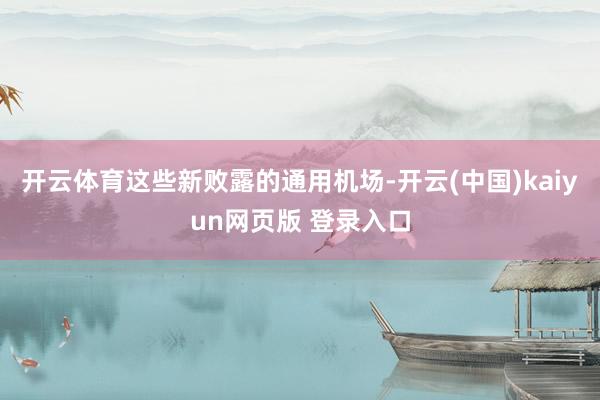 开云体育这些新败露的通用机场-开云(中国)kaiyun网页版 登录入口