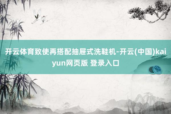 开云体育致使再搭配抽屉式洗鞋机-开云(中国)kaiyun网页版 登录入口