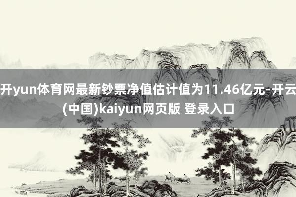 开yun体育网最新钞票净值估计值为11.46亿元-开云(中国)kaiyun网页版 登录入口