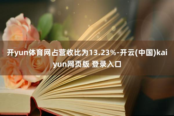 开yun体育网占营收比为13.23%-开云(中国)kaiyun网页版 登录入口