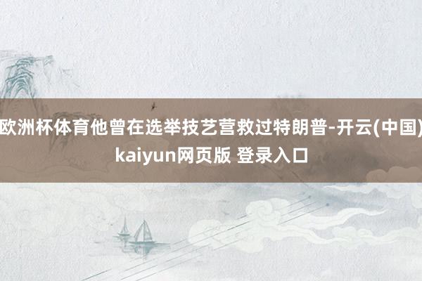 欧洲杯体育他曾在选举技艺营救过特朗普-开云(中国)kaiyun网页版 登录入口